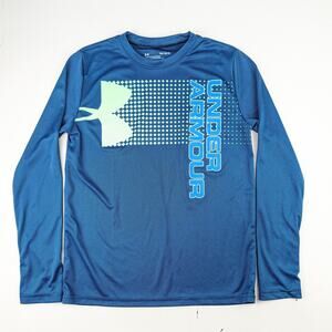 Under Armour Blue Athletic LS Shirt - Youth Large